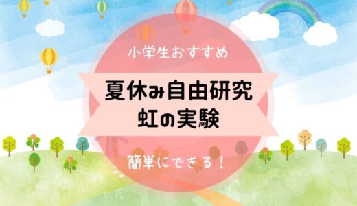 夏休み 自由研究 小学生 虹