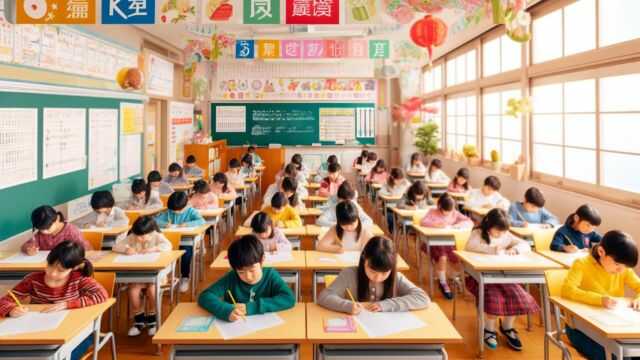 小学校の通知表の二重丸の割合について